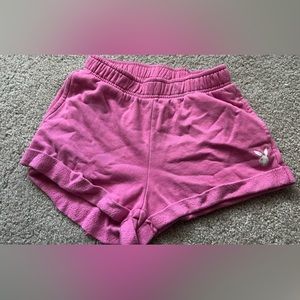 pink playboy sweat shorts